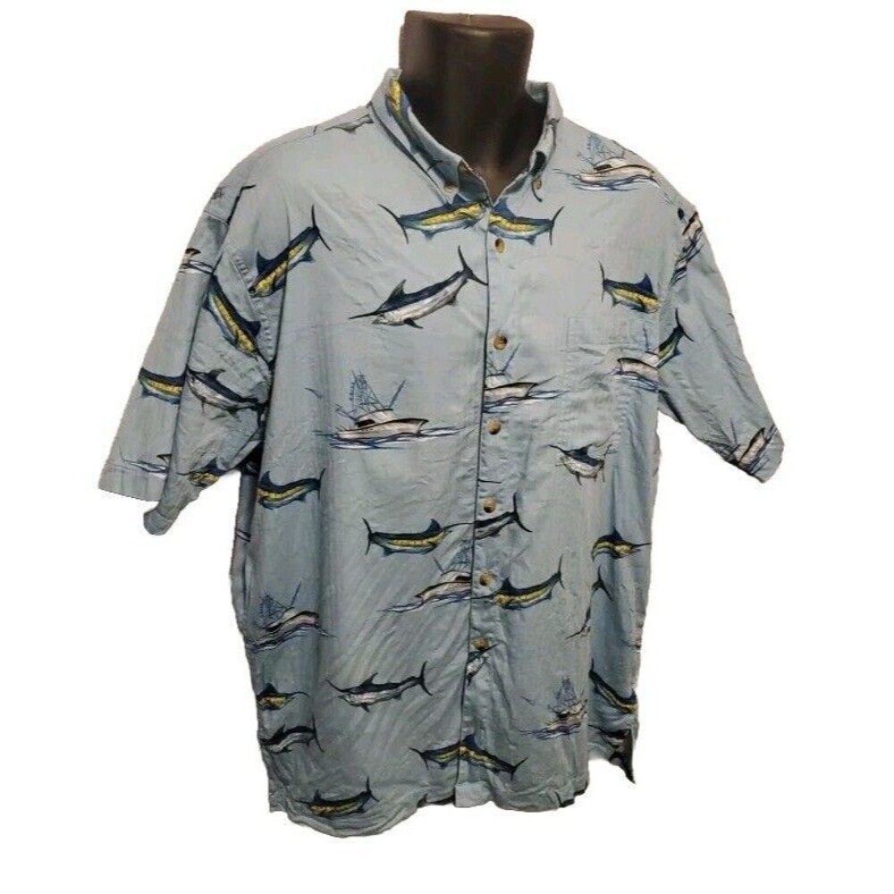 Hook And Tackle Mens XL Shirt Marlin Yacht Fishing Vacation Hawaii